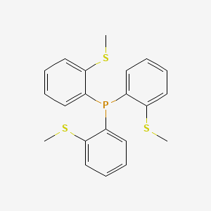 molecular formula C21H21PS3 B14704579 Phosphine, tris[2-(methylthio)phenyl]- CAS No. 17617-66-2