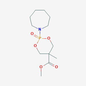 molecular formula C12H22NO5P B14704608 Methyl 2-(azepan-1-yl)-5-methyl-2-oxo-1,3,2lambda5-dioxaphosphinane-5-carboxylate CAS No. 27282-01-5