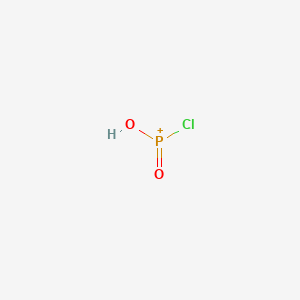 molecular formula ClHO2P+ B14704616 Chloro(hydroxy)oxophosphanium CAS No. 14939-33-4