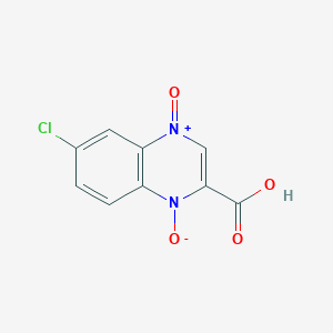 molecular formula C9H5ClN2O4 B14704624 3-Carboxy-7-chloro-1-oxoquinoxalin-1-ium-4(1H)-olate CAS No. 22587-15-1