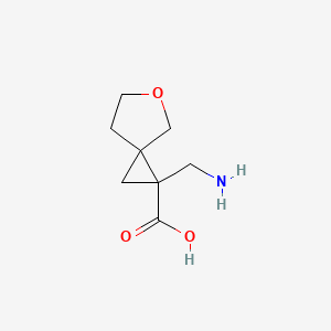 molecular formula C8H13NO3 B1470463 1-(Aminomethyl)-5-oxaspiro[2.4]heptane-1-carboxylic acid CAS No. 1782537-57-8