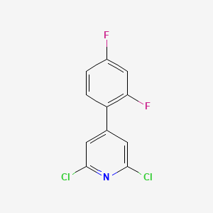 molecular formula C11H5Cl2F2N B1470470 2,6-Dichloro-4-(2,4-difluorophenyl)pyridine CAS No. 1630833-63-4