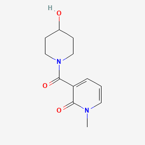 molecular formula C12H16N2O3 B1470471 3-(4-hydroxypiperidine-1-carbonyl)-1-methylpyridin-2(1H)-one CAS No. 2098013-37-5