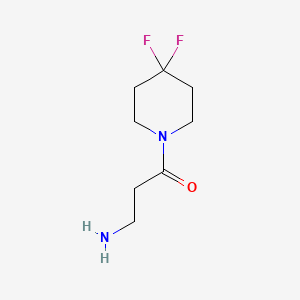 molecular formula C8H14F2N2O B1470473 3-Amino-1-(4,4-difluoropiperidin-1-il)propan-1-ona CAS No. 1783412-33-8