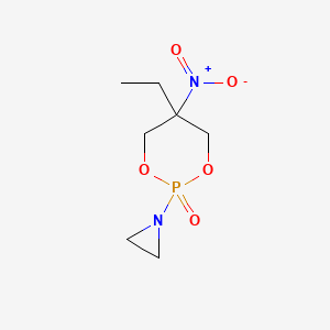 molecular formula C7H13N2O5P B14704730 1-(5-Ethyl-5-nitro-2-oxido-1,3,2-dioxaphosphinan-2-yl)aziridine CAS No. 20934-09-2