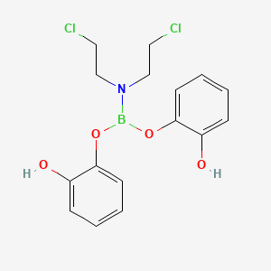 2-[Bis(2-chloroethyl)amino-(2-hydroxyphenoxy)boranyl]oxyphenol