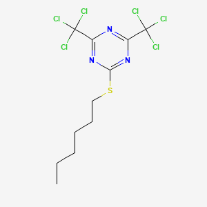 s-Triazine, 2-(hexylthio)-4,6-bis(trichloromethyl)-