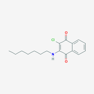 molecular formula C17H20ClNO2 B14704883 2-Chloro-3-(heptylamino)naphthalene-1,4-dione CAS No. 22272-17-9