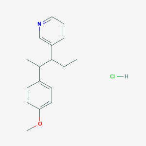 molecular formula C17H22ClNO B14704897 2-(alpha-Ethyl-p-methoxy-beta-methylphenethyl)pyridine hydrochloride CAS No. 27432-21-9