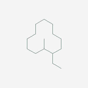 molecular formula C15H30 B14704914 1-Ethyl-2-methylcyclododecane CAS No. 22681-52-3