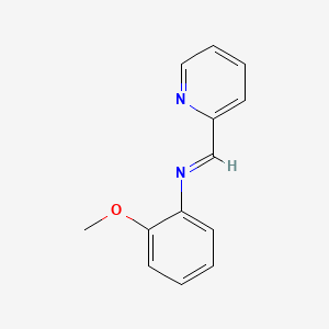 molecular formula C13H12N2O B14704950 Benzenamine, 2-methoxy-N-(2-pyridinylmethylene)- CAS No. 26825-30-9