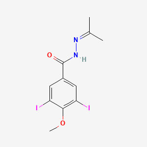 3,5-diiodo-4-methoxy-N-(propan-2-ylideneamino)benzamide