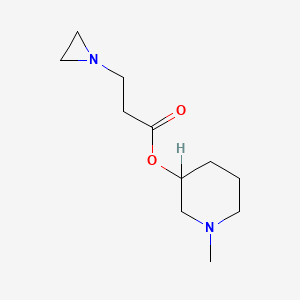 molecular formula C11H20N2O2 B14705001 1-Methyl-3-piperidinol 3-(1-aziridinyl)propionate CAS No. 24116-24-3