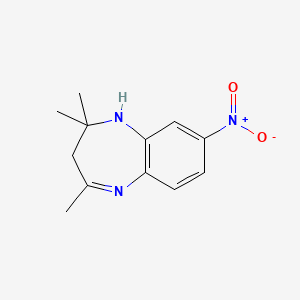 1H-1,5-Benzodiazepine, 2,3-dihydro-2,2,4-trimethyl-8-nitro-