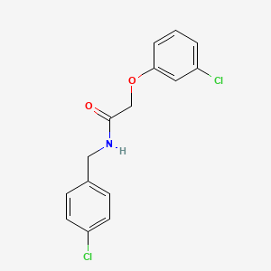 Acetamide, 2-(3-chlorophenoxy)-N-[(4-chlorophenyl)methyl]-