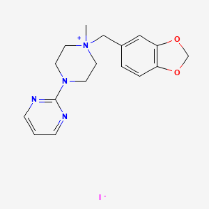 1-Methyl-1-piperonyl-4-(2-pyrimidinyl)piperazinium iodide