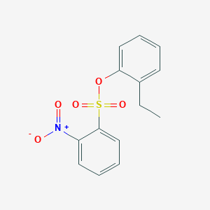 molecular formula C14H13NO5S B14705082 2-Ethylphenyl 2-nitrobenzenesulfonate CAS No. 25238-21-5