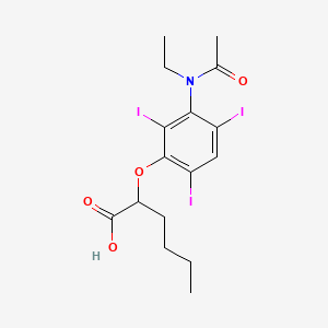 2-(3-(N-Ethylacetamido)-2,4,6-triiodophenoxy)hexanoic acid