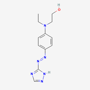 molecular formula C12H16N6O B14705149 2-(Ethyl{4-[2-(3H-1,2,4-triazol-3-ylidene)hydrazinyl]phenyl}amino)ethan-1-ol CAS No. 13486-46-9