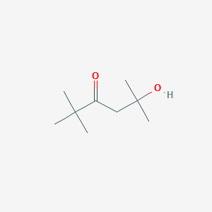 molecular formula C9H18O2 B14705176 3-Hexanone, 5-hydroxy-2,2,5-trimethyl- CAS No. 14705-23-8