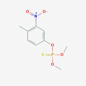 molecular formula C9H12NO5PS B14705230 O,O-Dimethyl O-(3-nitro-p-tolyl) phosphorothioate CAS No. 17650-80-5