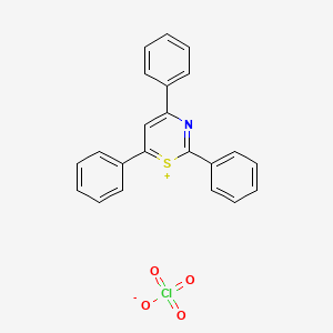 molecular formula C22H16ClNO4S B14705233 2,4,6-Triphenyl-1,3-thiazin-1-ium perchlorate CAS No. 21762-61-8