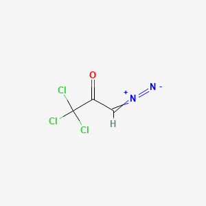 molecular formula C3HCl3N2O B14705242 2-Propanone, 1,1,1-trichloro-3-diazo- CAS No. 20485-55-6