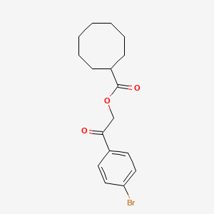 molecular formula C17H21BrO3 B14705271 2-(4-Bromophenyl)-2-oxoethyl cyclooctanecarboxylate CAS No. 19835-71-3