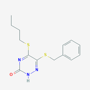 6-(Benzylsulfanyl)-5-(butylsulfanyl)-1,2,4-triazin-3(2h)-one