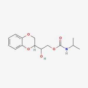 molecular formula C14H19NO5 B14705288 2-(1,4-Benzodioxan-2-yl)-2-hydroxyethyl isopropylcarbamate CAS No. 13887-59-7