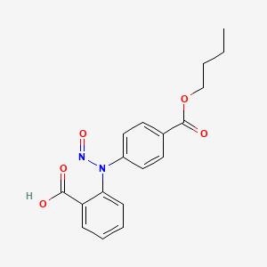 molecular formula C18H18N2O5 B14705315 2-{[4-(Butoxycarbonyl)phenyl](nitroso)amino}benzoic acid CAS No. 20943-47-9