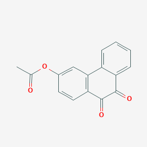 molecular formula C16H10O4 B14705336 9,10-Dioxo-9,10-dihydrophenanthren-3-yl acetate CAS No. 17790-22-6