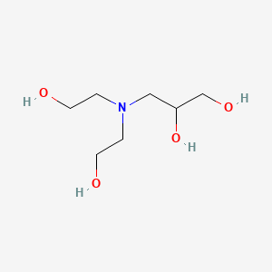 molecular formula C7H17NO4 B14705362 3-[Bis(2-hydroxyethyl)amino]propane-1,2-diol CAS No. 13317-96-9