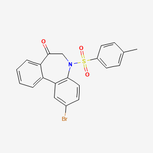 2-Bromo-5-[(4-methylphenyl)sulfonyl]-5,6-dihydro-7h-dibenzo[b,d]azepin-7-one