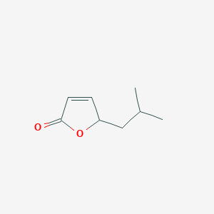 molecular formula C8H12O2 B14705371 5-(2-Methylpropyl)furan-2(5H)-one CAS No. 17756-71-7