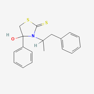 4-Hydroxy-3-(alpha-methylphenethyl)-4-phenyl-2-thiazolidinethione