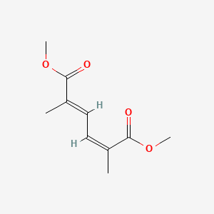 molecular formula C10H14O4 B14705428 dimethyl (2E,4Z)-2,5-dimethylhexa-2,4-dienedioate CAS No. 23119-30-4