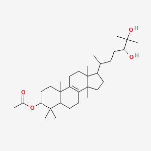 molecular formula C32H54O4 B14705429 [17-(5,6-dihydroxy-6-methylheptan-2-yl)-4,4,10,13,14-pentamethyl-2,3,5,6,7,11,12,15,16,17-decahydro-1H-cyclopenta[a]phenanthren-3-yl] acetate CAS No. 20905-61-7