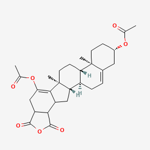 [(1S,2R,7S,10R,11S,14S)-16-acetyloxy-10,14-dimethyl-19,21-dioxo-20-oxahexacyclo[12.10.0.02,11.05,10.015,23.018,22]tetracosa-4,15-dien-7-yl] acetate