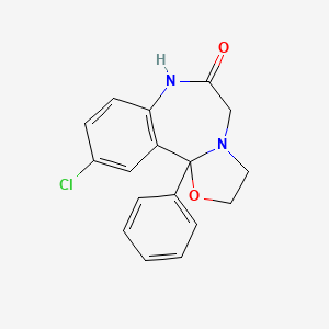 2,3,7,11b-Tetrahydro-10-chloro-11b-phenyloxazolo(3,2-d)(1,4)benzodiazepin-6(5H)-one