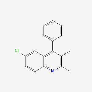 molecular formula C17H14ClN B14705482 6-Chloro-2,3-dimethyl-4-phenylquinoline CAS No. 22609-11-6