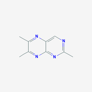 molecular formula C9H10N4 B14705504 Pteridine, 2,6,7-trimethyl- CAS No. 23767-00-2