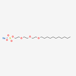 molecular formula C17H35NaO7S B14705511 Sodium 2-(2-(2-undecoxyethoxy)ethoxy)ethyl sulfate CAS No. 25446-77-9