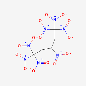 molecular formula C5H5N7O14 B14705561 1,1,1,3,5,5,5-Heptanitro-pentane CAS No. 20919-99-7