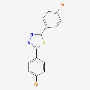 molecular formula C14H8Br2N2S B14705607 2,5-Bis(4-bromophenyl)-1,3,4-thiadiazole CAS No. 17452-98-1