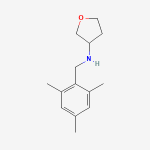 molecular formula C14H21NO B1470562 N-[(2,4,6-trimethylphenyl)methyl]oxolan-3-amine CAS No. 1509005-12-2