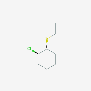 molecular formula C8H15ClS B14705631 (1R,2R)-1-Chloro-2-(ethylsulfanyl)cyclohexane CAS No. 20556-30-3