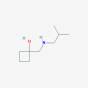 molecular formula C9H19NO B1470565 1-{[(2-Methylpropyl)amino]methyl}cyclobutan-1-ol CAS No. 1525440-56-5