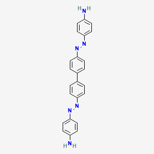 molecular formula C24H20N6 B14705665 4,4'-{[1,1'-Biphenyl]-4,4'-diylbis[(E)diazene-2,1-diyl]}dianiline CAS No. 21436-01-1