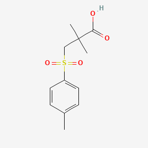 molecular formula C12H16O4S B1470568 2,2-Dimethyl-3-(toluene-4-sulfonyl)-propionic acid CAS No. 1520740-11-7